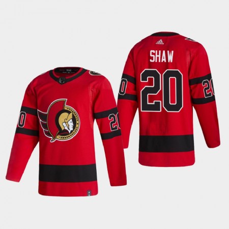 Ottawa Senators Logan Shaw 20 2020-21 Reverse Retro Authentic Shirt - Mannen